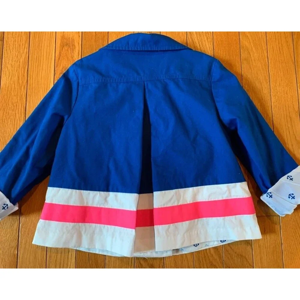 Gymboree Sailor Vintage Button Front Jacket Girls Size Small 5-6